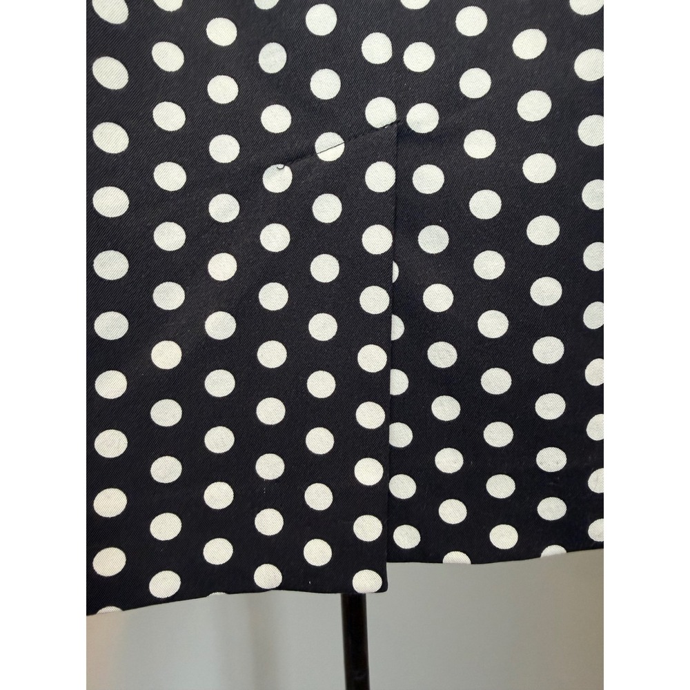 Ann Taylor LOFT Black White Polka Dot Pencil Skirt Size 4 Workwear Knee Length - Picture 3 of 5
